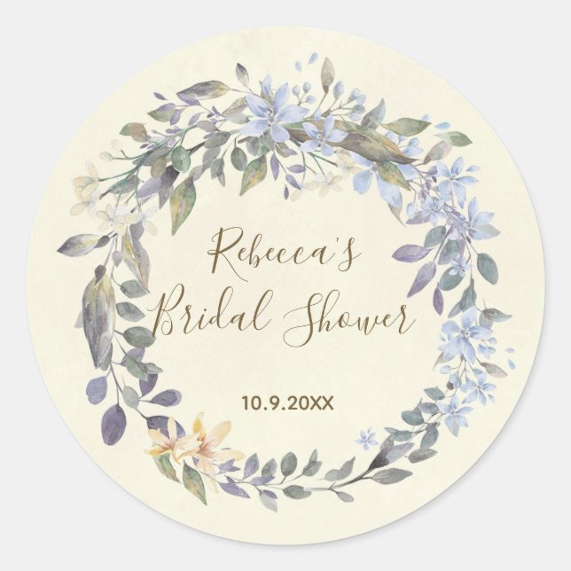 möhippa gynnar klistermärken med blå blommigt (Framsida)