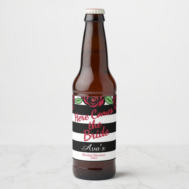 Möhippa, här kommer Bride Ölflaska Etikett (Framsida)