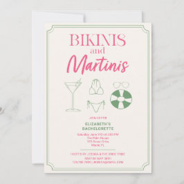 Möhippa-helg med bikinis och martinis inbjudningar