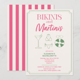 Möhippa-helg med bikinis och martinis inbjudningar