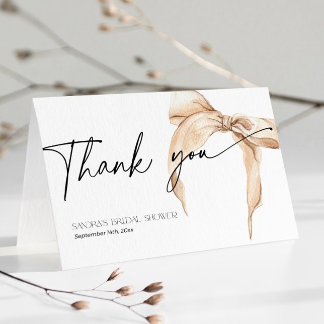 Möhippa Hon är gifter sig neutralt beige Tack Kort (Skapare uppladdad)