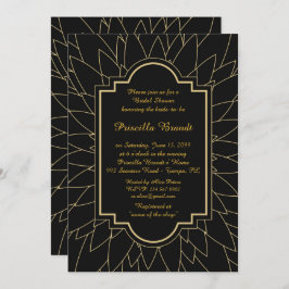 Möhippa Honoring, Monets Dahlia stil, svart Inbjudningar