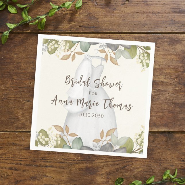 Möhippa Höst löv Bröllop Dress Elegant Pappersservett (Skapare uppladdad)