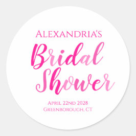 Möhippa Hot Pink Modern Festlighet Runt Klistermärke