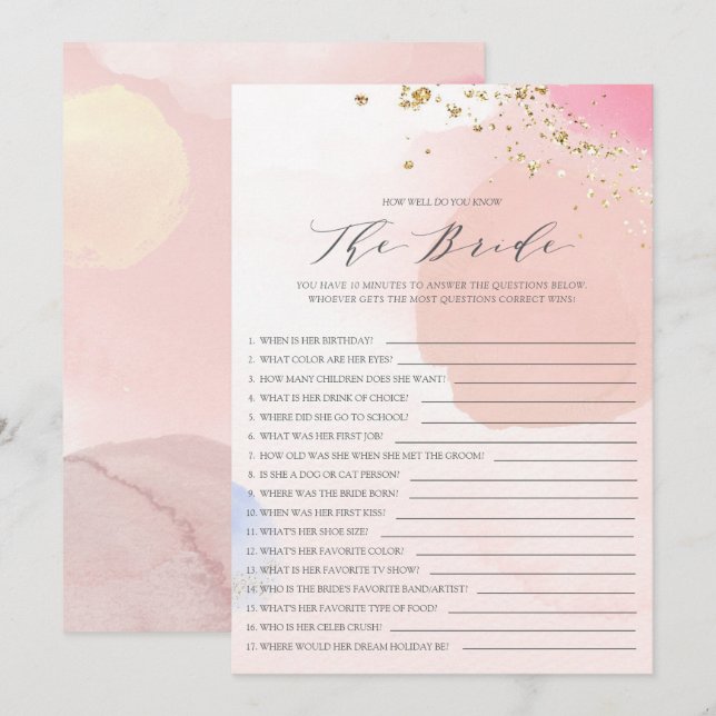 Möhippa hur bra vet du om spelet? inbjudningar (Fram/baksida)