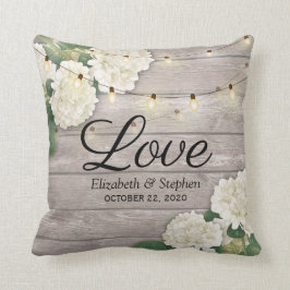 Möhippa Hydrangea Flower String Ljus Wood Kudde
