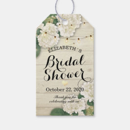 Möhippa Hydrangea Flowers String Ljus wood Presentetikett