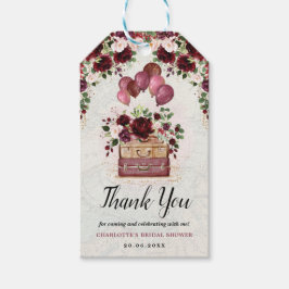  Möhippa i Burgundy för Karta-ballonger Presentetikett