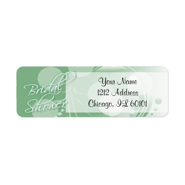 Möhippa i en Mint-Grönt och Vit Returadress Etikett (Framsidan)