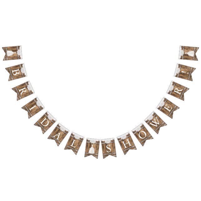 Möhippa i Rustic Wood och Snöre Vimplar (Alla)