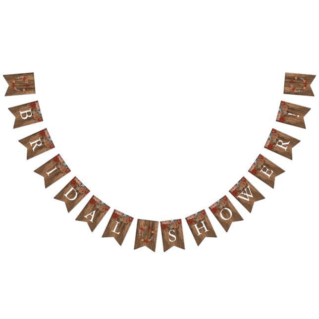 Möhippa i rustisk Blommigt Utandning Vimplar (Alla)