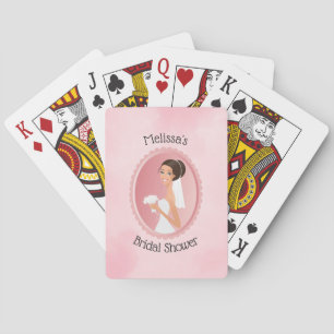 Möhippa i Veil Holding Flowers Spel Kort