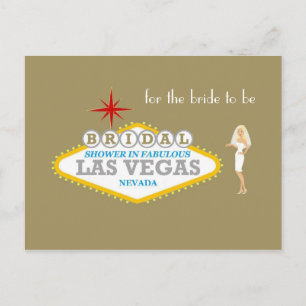 MÖHIPPA IN FABULOUS LAS VEGAS for the bride Inbjudan Vykort