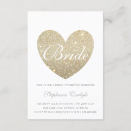 Möhippa Inbjudan | Guld Heart Fab Bride-skript