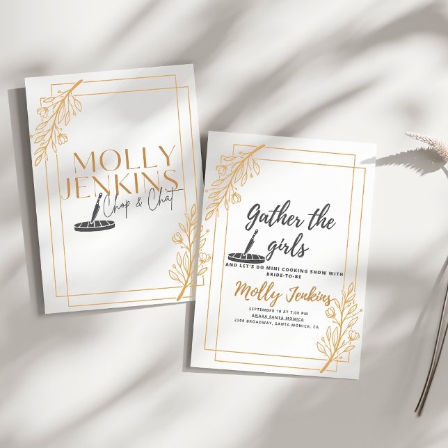 Möhippa inbjudan med matlagningstema Kort (Skapare uppladdad)