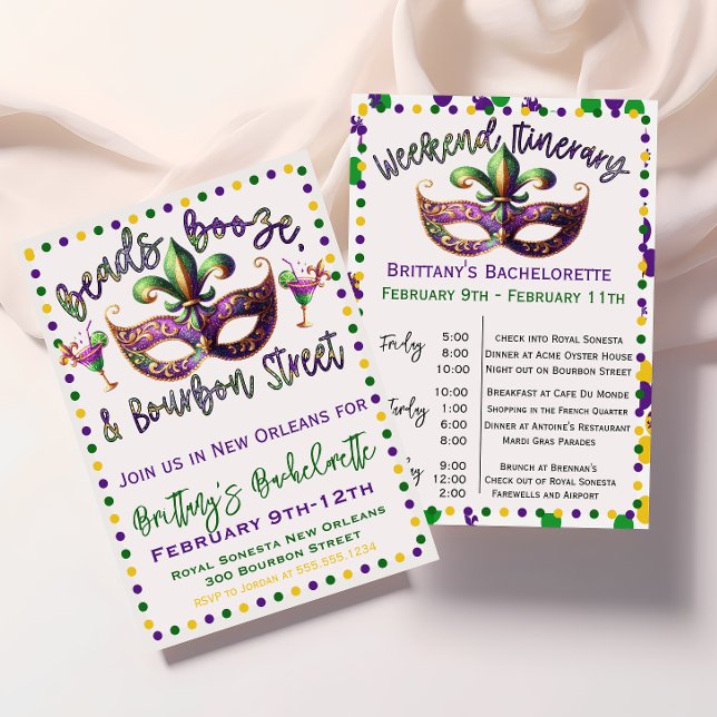 Möhippa inbjudan till Mardi Gras i New Orleans (Skapare uppladdad)