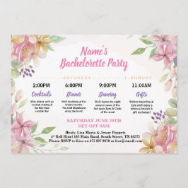 Möhippa Itinerär Flowers Blommigt Vattenfärg Inbjudningar