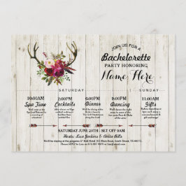 Möhippa Itinerary Bachelorette Antler Rustic Program