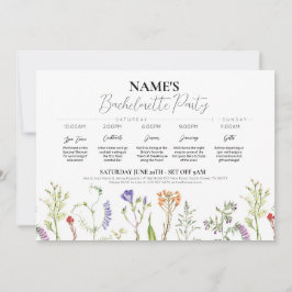 Möhippa Itinerary Wildblommor Blommigt Inbjudningar