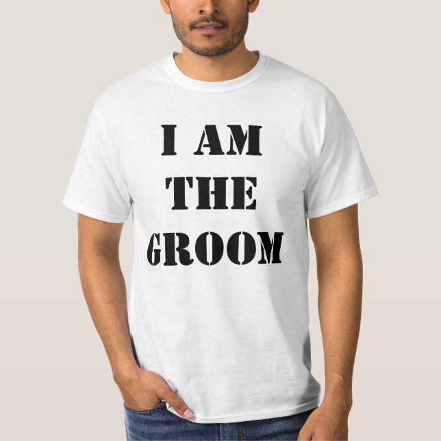 Möhippa jag är brudgummen rolig t shirt (Framsida)
