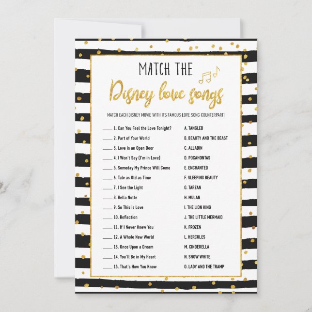 Möhippa Kärlek Sång | Guld Confetti Inbjudningar (Framsida)