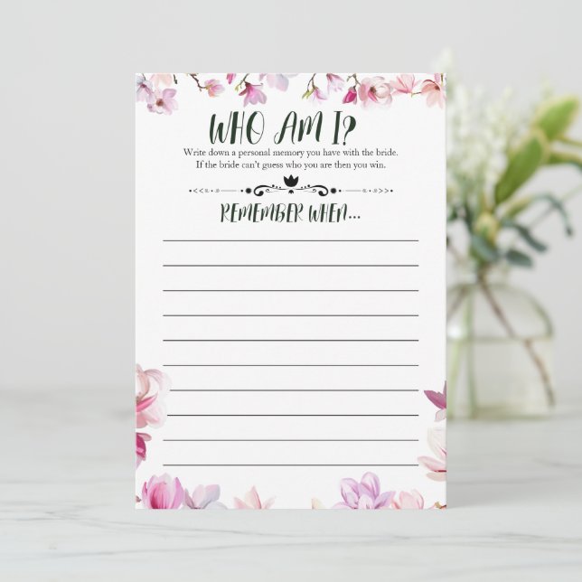 Möhippa Kom ihåg mig spel Inbjudningar (Stående Fram)