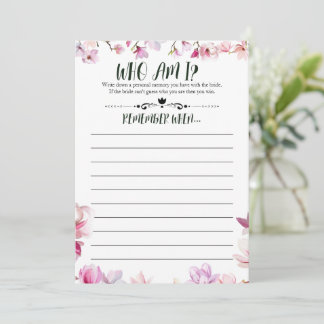 Möhippa Kom ihåg mig spel Inbjudningar