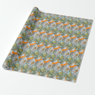 Möhippa Krona Daffodils Mönster Cust.Wrapping Papp Presentpapper
