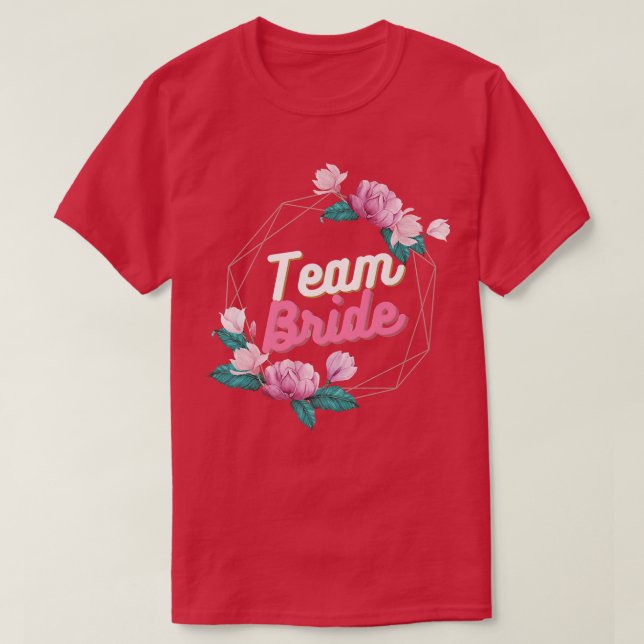 Möhippa Lag Brud blomma 18 T Shirt (Design framsida)