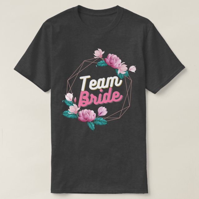 Möhippa Lag Brud blomma  T Shirt (Design framsida)