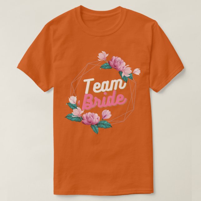 Möhippa Lag Brud blomma T Shirt (Design framsida)
