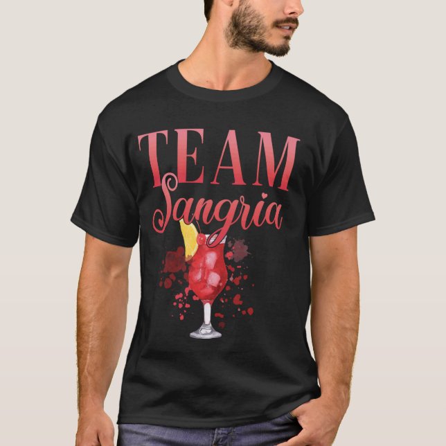 Möhippa Lag Sangria Cocktail för Bartender T Shirt (Framsida)