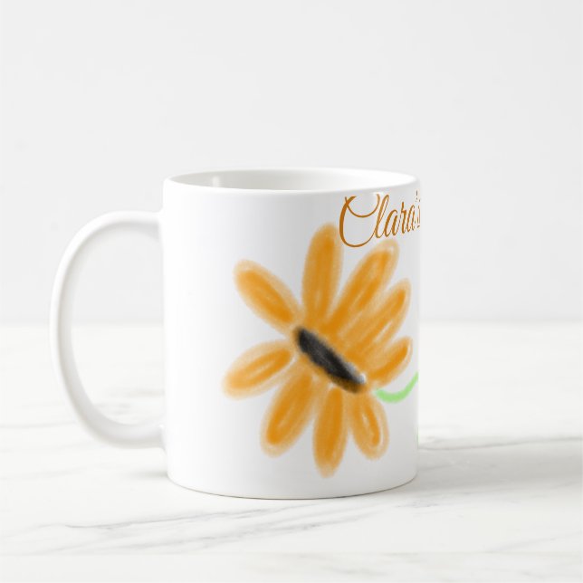 Möhippa lägg till namn datum plats solros  kaffemugg (Vänster)