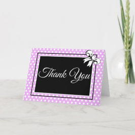 Möhippa Lavender and White Polka dots & Bows Tack Kort