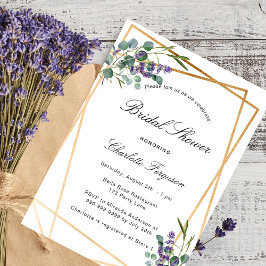 Möhippa lavender eucalyptus geometrisk lyx inbjudningar