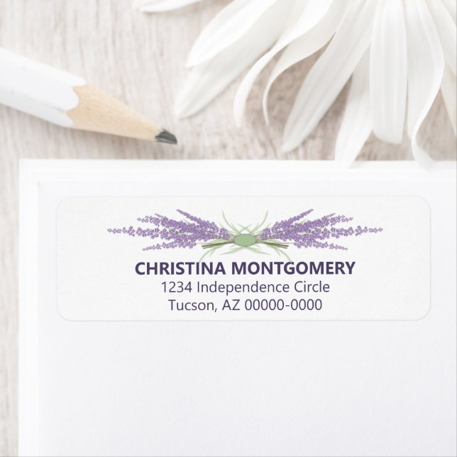 Möhippa Lavender Flower Herb Bundles Anpassningsba Returadress Etikett (Insitu)