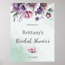 Möhippa Lavender & Grönt Blommigt Poster