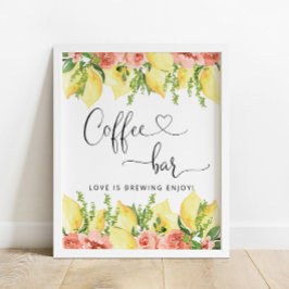 Möhippa Lemon Coffee Pub Sign Poster