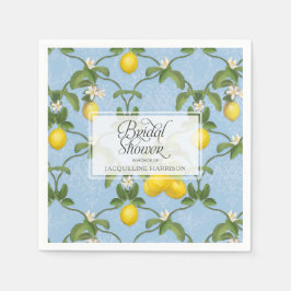 Möhippa Lemon Espalier Blue Citrus Blommigt Pappersservett