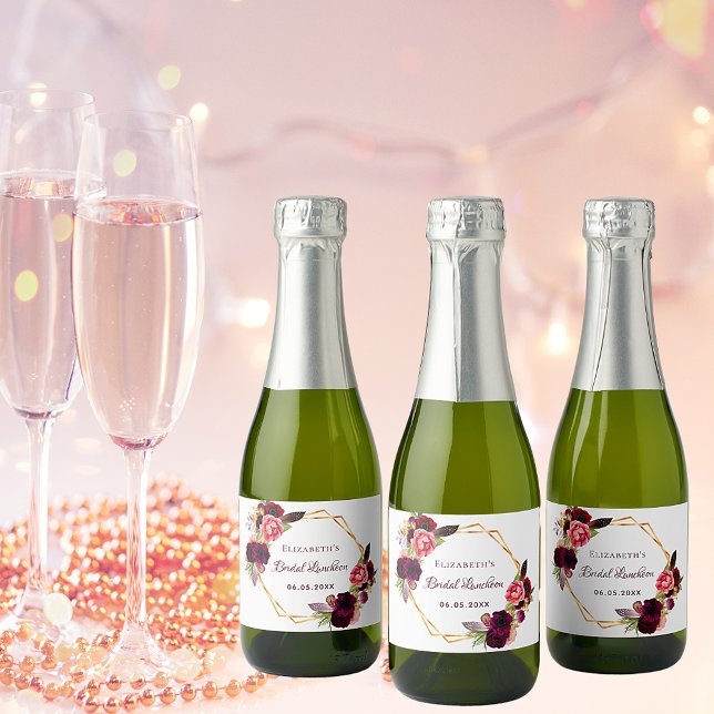 Möhippa Luncheon blommigt geometric white burgundy (Skapare uppladdad)