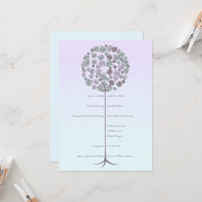 Möhippa Luncheon-inbjudan Inbjudningar (Fram/Back In Situ)