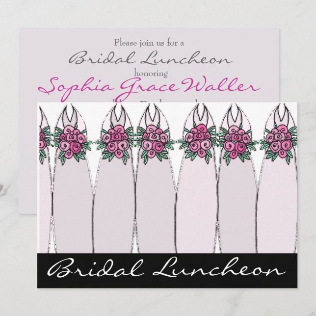 Möhippa Luncheon - platt inbjudan (Fram/baksida)