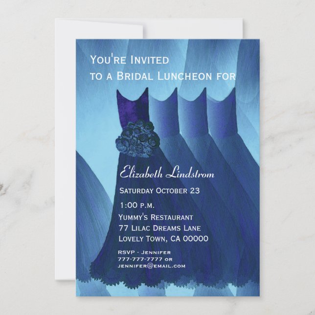 Möhippa Luncheon Söt Bridesmaid-klänningar Inbjudningar (Framsida)