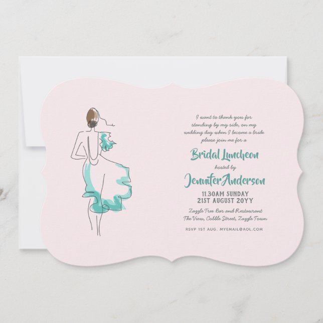 Möhippa Luncheon - tack till Bridesmaids etc. Inv (Framsida)