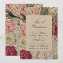Möhippa Luncheon Watercolor Blommigt Möhippa Inbjudningar