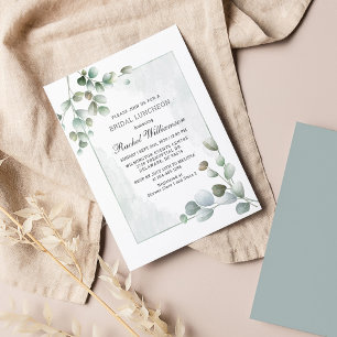 Möhippa Luncheon Watercolor Eucalyptus Greenery Anteckningskort