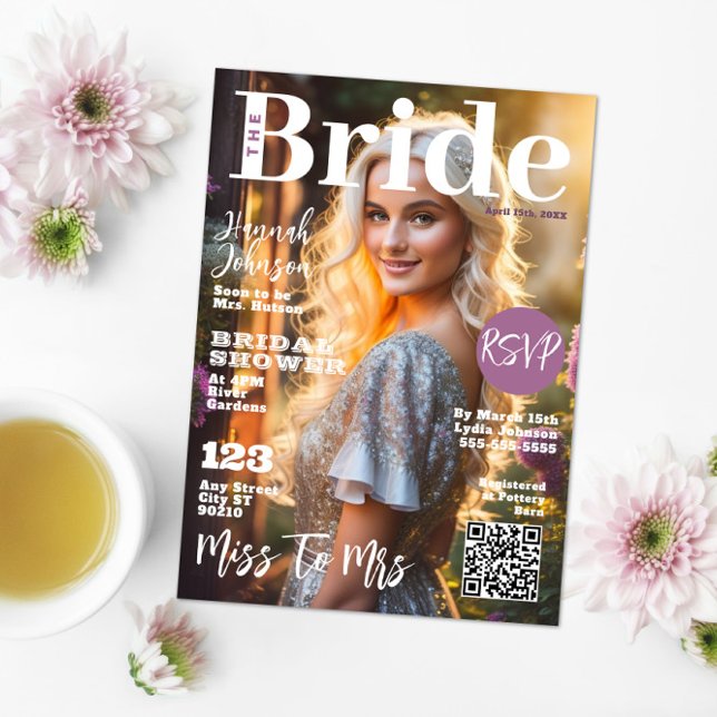 Möhippa Magazine Cover Inbjudningar (Skapare uppladdad)