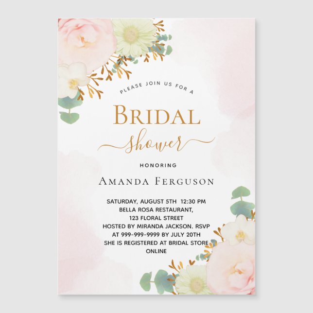 Möhippa, magnet för  blommigtar för rosa (Framsida)