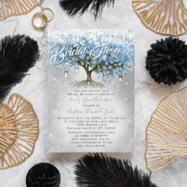 Möhippa Mason Burk Blue Heart Löv Träd Inbjudningar