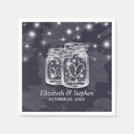 Möhippa Mason Burk String Ljus Navy Blue Pappersservett